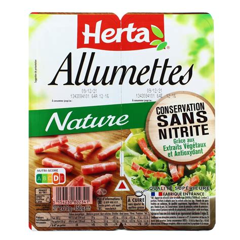 Acheter Herta Allumettes Nature Conservation Sans Nittrites X G