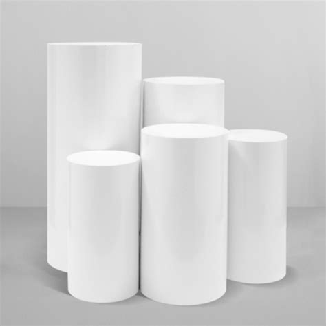 Buy 5pcs Round Plinth Cylinder Pedestal Stand Wedding Cake Flower