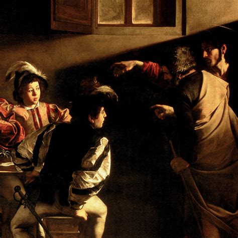 The Calling Of St Matthew Caravaggio Painting 1