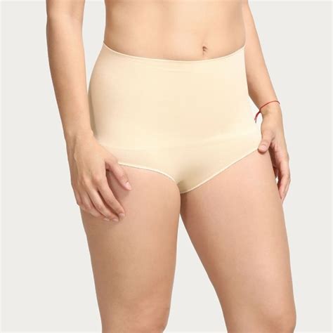 Buy Zivame Everyday Shaping Cotton Midwaist Seamless Hipster Panty Nude Online