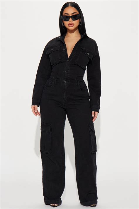Stunning Allure Denim Jumpsuit - Black | Fashion Nova