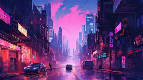 Fondo De Pantalla De Cyberpunk City Pink Para Fondos De Escritorio Y