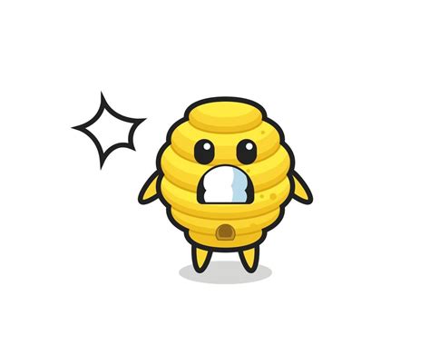 bee hive character cartoon with shocked gesture 3475884 Vector Art at Vecteezy