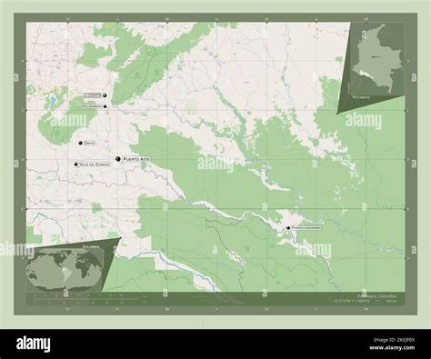 Putumayo Intendencia De Colombia Abra Street Map Lugares Y Nombres