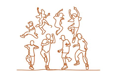 children dancing street dance, silhouette, 47182378 Vector Art at Vecteezy