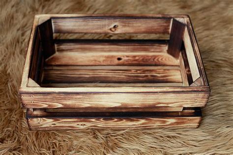 Rustic Handmade Wood Crate Newborn Photography Prop Homedecor