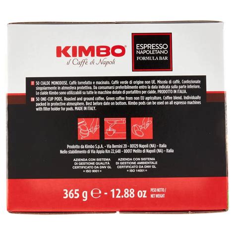 Kimbo Espresso Napoletano Formula Bar 50 Cialde Compostabili 365 G