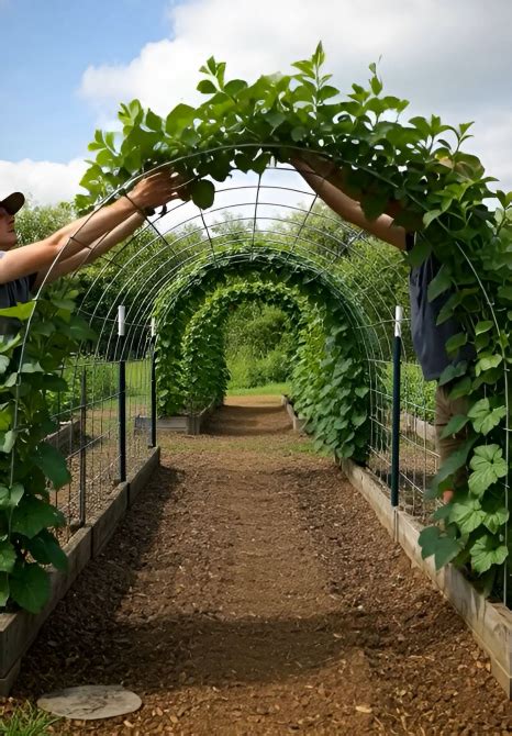 Cattle Panel Arch Tunnel For Cucumbers Squash And Melons Healthy