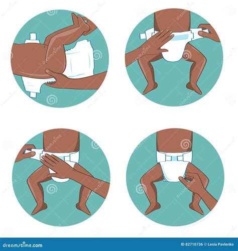 How To Wear A Diaper Steps Simple Manual In Illustrations