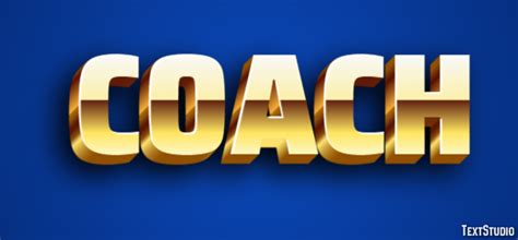 Coach Text Effect and Logo Design Brand