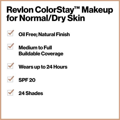 Revlon Hrs ColorStay Makeup For Normal Dry Skin SPF Nude BeautyInc Gr