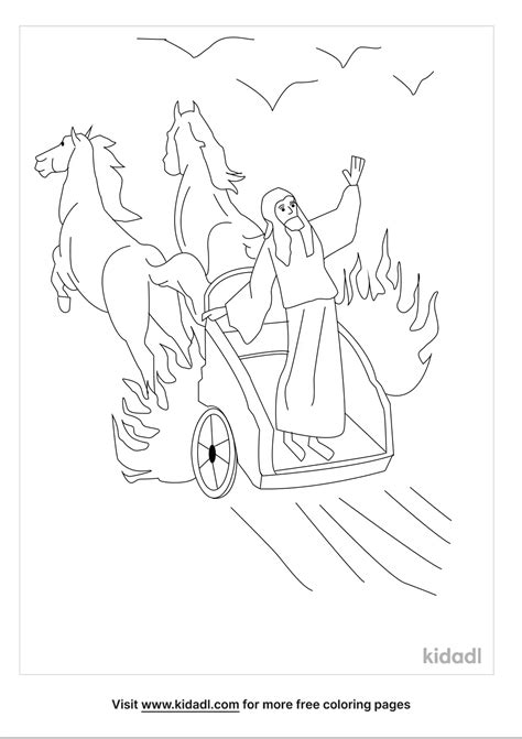 Elijah Chariot Of Fire Coloring Page Elijah Chariot Of Fire Coloring