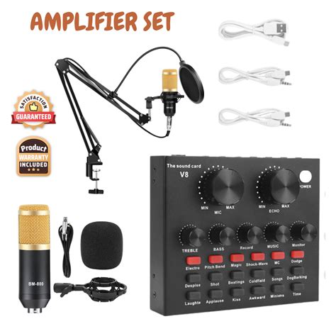 Amplifier Set Original Meet Bm Condenser Microphone Kit With V