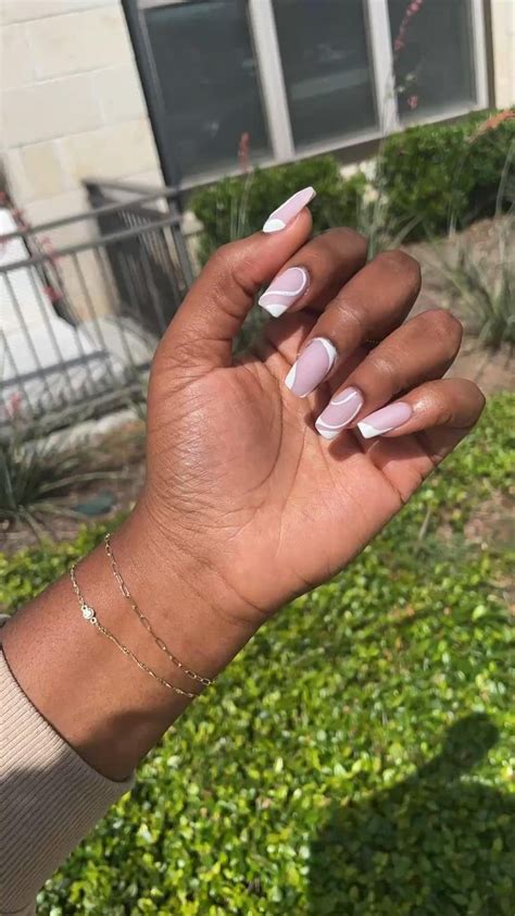 Swirly Matte Nude Square Acrylic Nails Tapered Square Nails Short Square Acrylic Nails