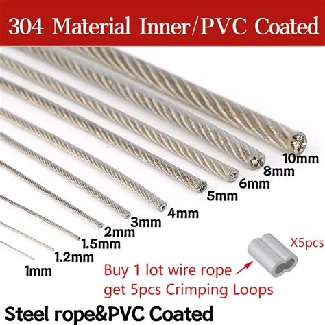 Transparent PVC Coated Flexible Stainless Steel Wire Rope Soft Cable