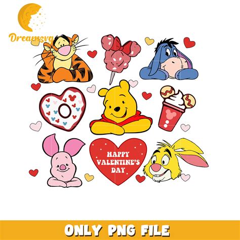 Winnie The Pooh Valentine Png Clipart For Celebrations Dreamsvg Store