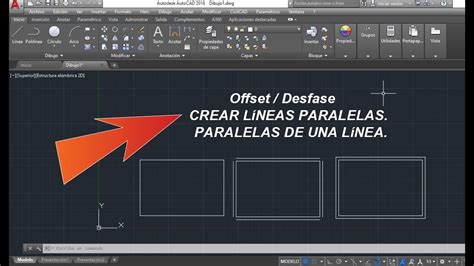 AUTOCAD COMANDO Offset Desfase PARALERA DE UNA LINEA LINEAS