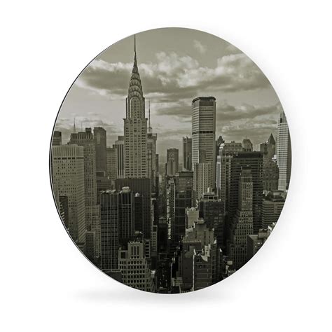 Alu Dibond Manhattan Rond Wall Art Nl