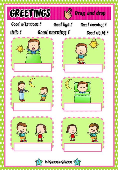 Greetings Exercises Elementary Esl Greetings Worksheets