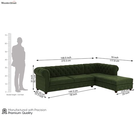 Buy Henry L Shape Right Aligned Corner Sofa Velvet Dark Olive Green