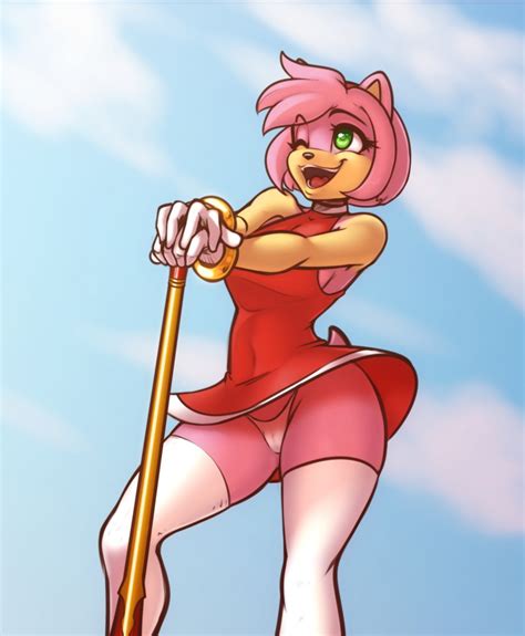 Rule 34 Amy Rose Female Female Only One Eye Closed Panties Piko Piko Hammer Piko Piko Hammer