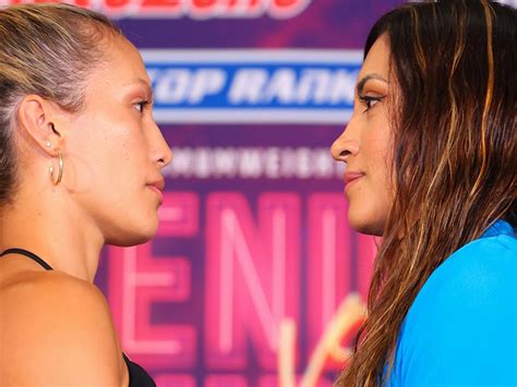 Photos Seniesa Estrada Leonela Yudica Face To Face At Final Presser