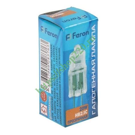 Лампа галогенная Feron HB2 JC 20W 12V G4 02054 - купить по недорогой ...