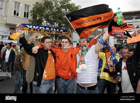 Shakhtar Donetsk Fans Show Their Support Hi Res Stock Photography And