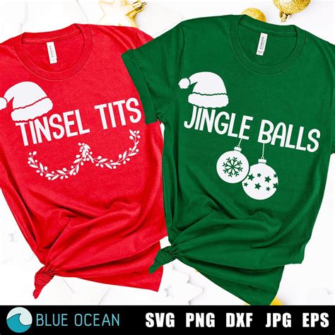 Jingle Balls Tinsel Tits Svg Funny Christmas Svg Couple Christmas Shirts Svg Jingle Balls
