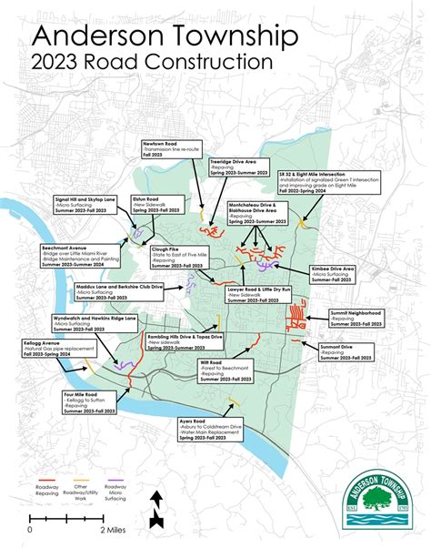 Road Construction 2023 Preview > Anderson Township