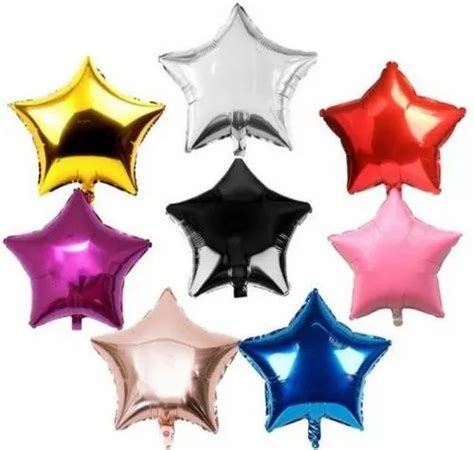 Golden Helium Star Shaped Foil Balloon Packaging Type Packet Size