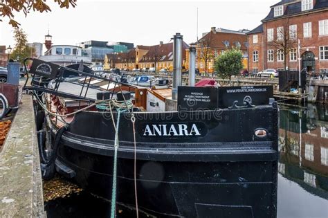 The Aniara Boat Moored Along Frederiksholms Kanal Editorial Stock Photo