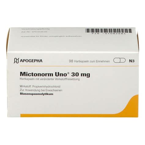 Mictonorm Uno 30 Mg 98 St Mit Dem E Rezept Kaufen Shop Apotheke