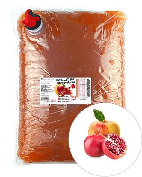 SOK JABŁKO GRANAT TŁOCZONY NATURALNY 100 NFC 5L 10067324939 Allegro pl