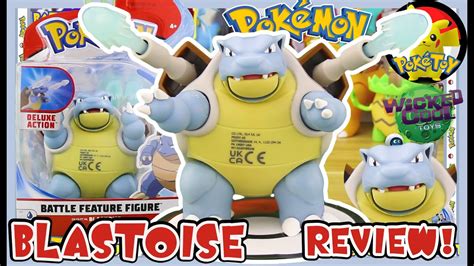 wicked cool toys pokemon blastoise battle feature figure review