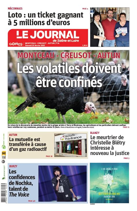 Le Journal De Sa Ne Et Loire N Du F Vrier