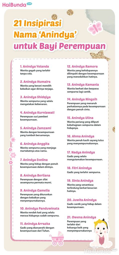 nama untuk bayi perempuan yang bagus dan artinya 14