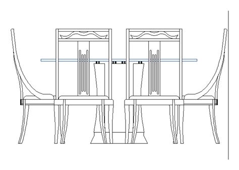 Mesa De Comedor En Autocad Librer A Cad