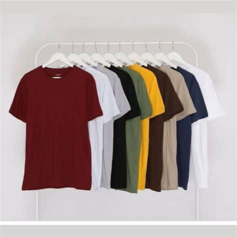 Jual KAOS POLOS LENGAN PENDEK COTTON COMBED TC TSHIRT DEWASA KATUN SIZE