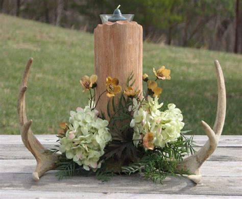 Superb Deer Antler Centerpiece For Camo Wedding Decorating Ideas