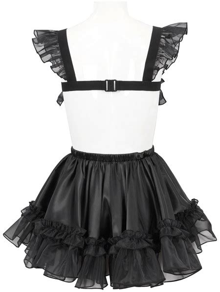 Devil Fashion Black Gothic Sweet Frilly Hollow Out Short Sexy Lingerie Dress DarkinCloset