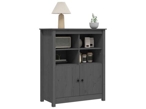 Buffet Gris X X Cm Bois Massif De Pin Conforama