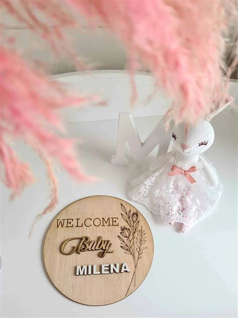Welcome Baby Wooden Sign