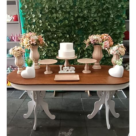 Decoração Casamento Muro inglês Mesa oval Nude