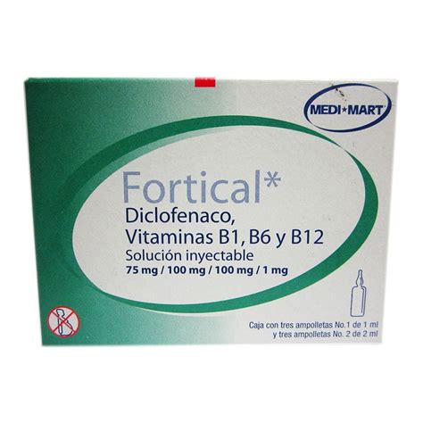 Diclofenaco Vitaminas B1 B6 Y B12 Medi Mart 75 Mg 100 Mg 100 Mg