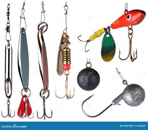 Fishing baits. stock image. Image of lead, agraffe, casting - 29437457
