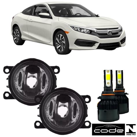 Par Farol De Milha Auxiliar Neblina Honda New Civic 2015 2016 2017 2018