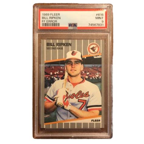 Bill Ripken FF Error PSA 9 MINT 1989 Fleer Baseball 616 EBay