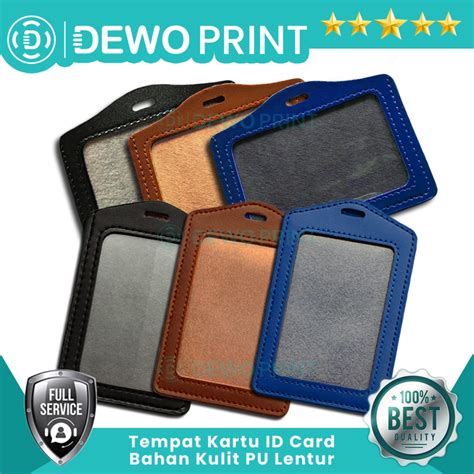 Jual Tempat ID Card Kulit Sintetis Vinyl Holder Holder ID Card Case ID