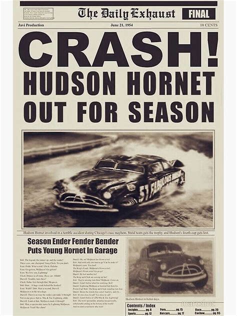 Crash Hudson Hornet Out For Season Poster For Sale By Davidturne In